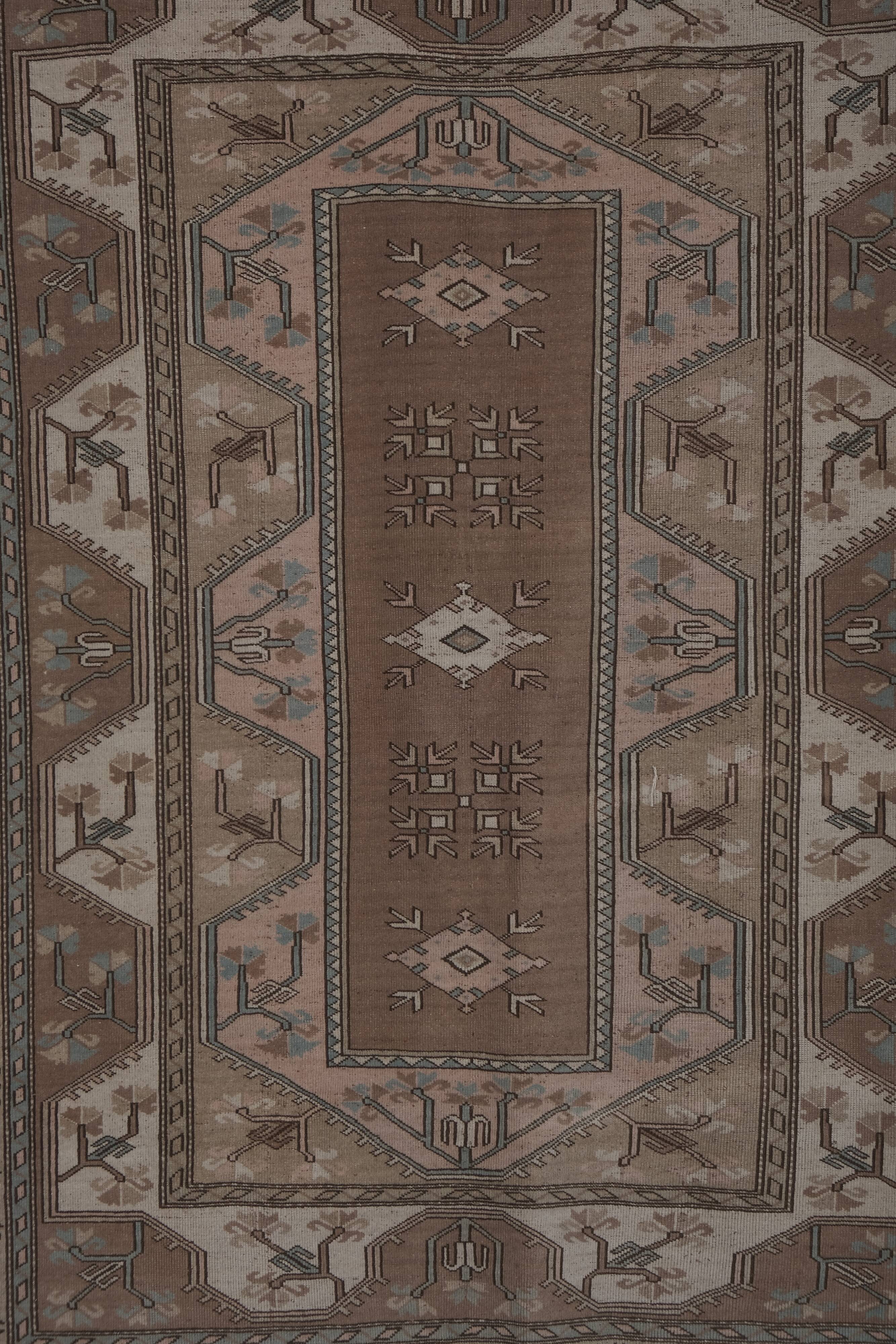 Turkish Milas Rug Carpet, DoorMat, Bedroom Kelim Carpet Teppiche 7'1'' x 8'11''