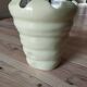 Vintage shell vase Salins – French crackled earthenware – 1970s
