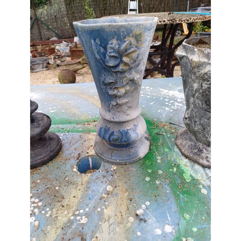 Set of 6 cast iron vases from 1900 from Charleville-Mézières