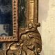 Regency period mirror with a carved and gilded wooden pediment – 18th century