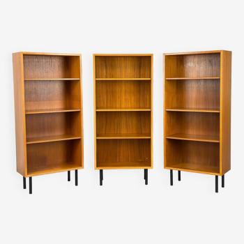 Narrow Teak Bookshelf from Omann Jun, Set of 3, 1960s