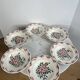 Lot de 6 assiettes creuses anciennes LONGWY modèle Alsace