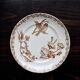 Onnaing ironstone dessert plate "Fleurs Jetées" brown