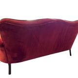 Vintage red baroque armchair / three-seater / sofa / armchair