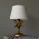 Gold metal table lamp with wheat pattern, mid-20th century.