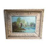 Oil on landscape panel