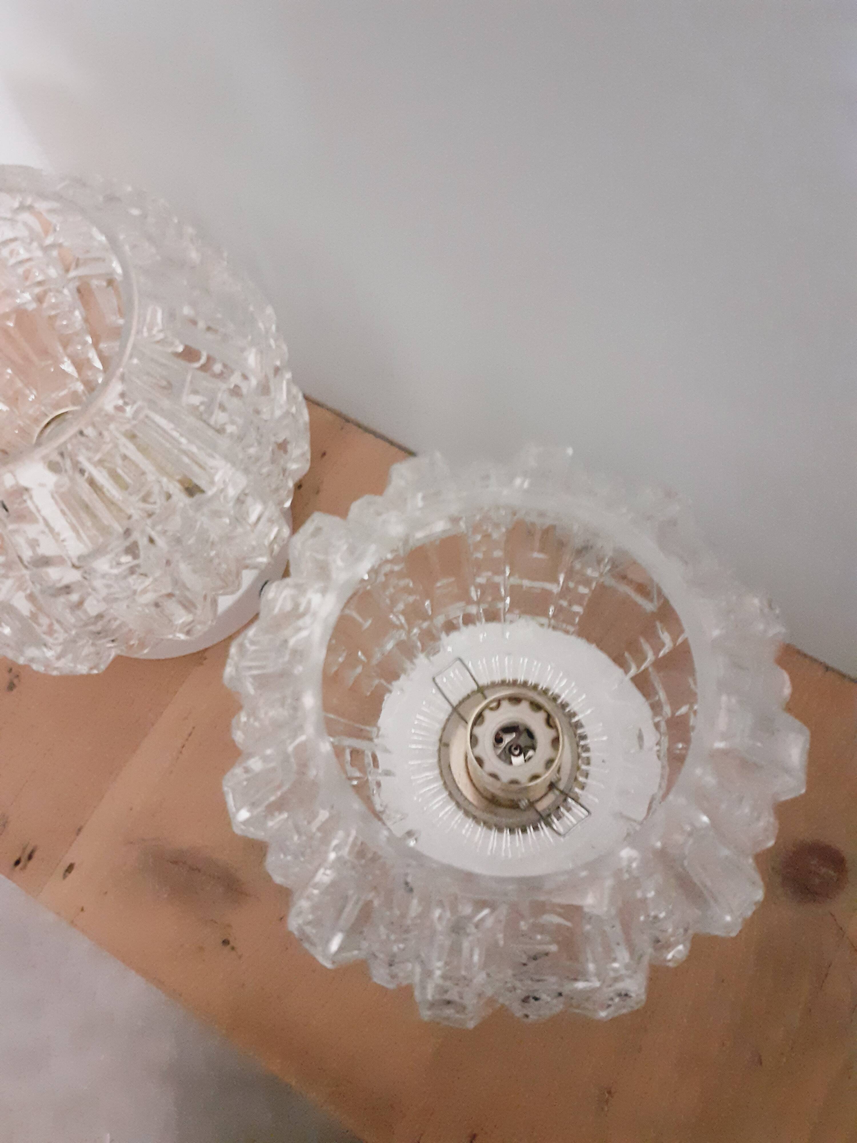 Pair of vintage globe wall lights