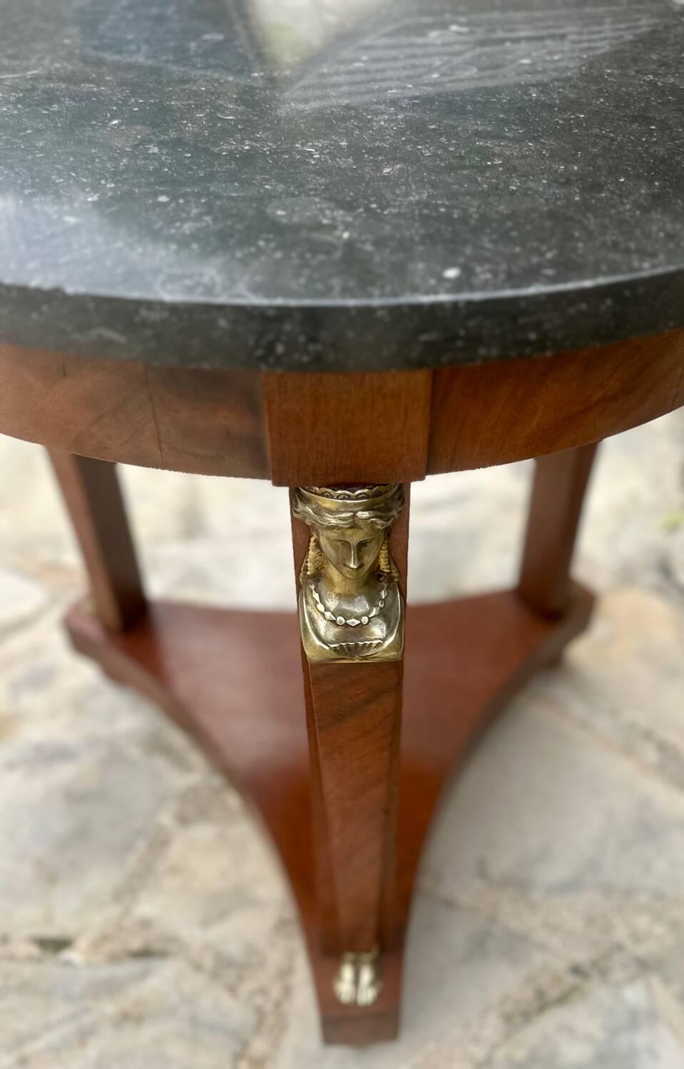 Mahogany Pedestal Table Return from Egypt 20th Century