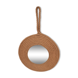 Miroir rond en corde années 50