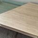 Table basse vintage en travertin et verre