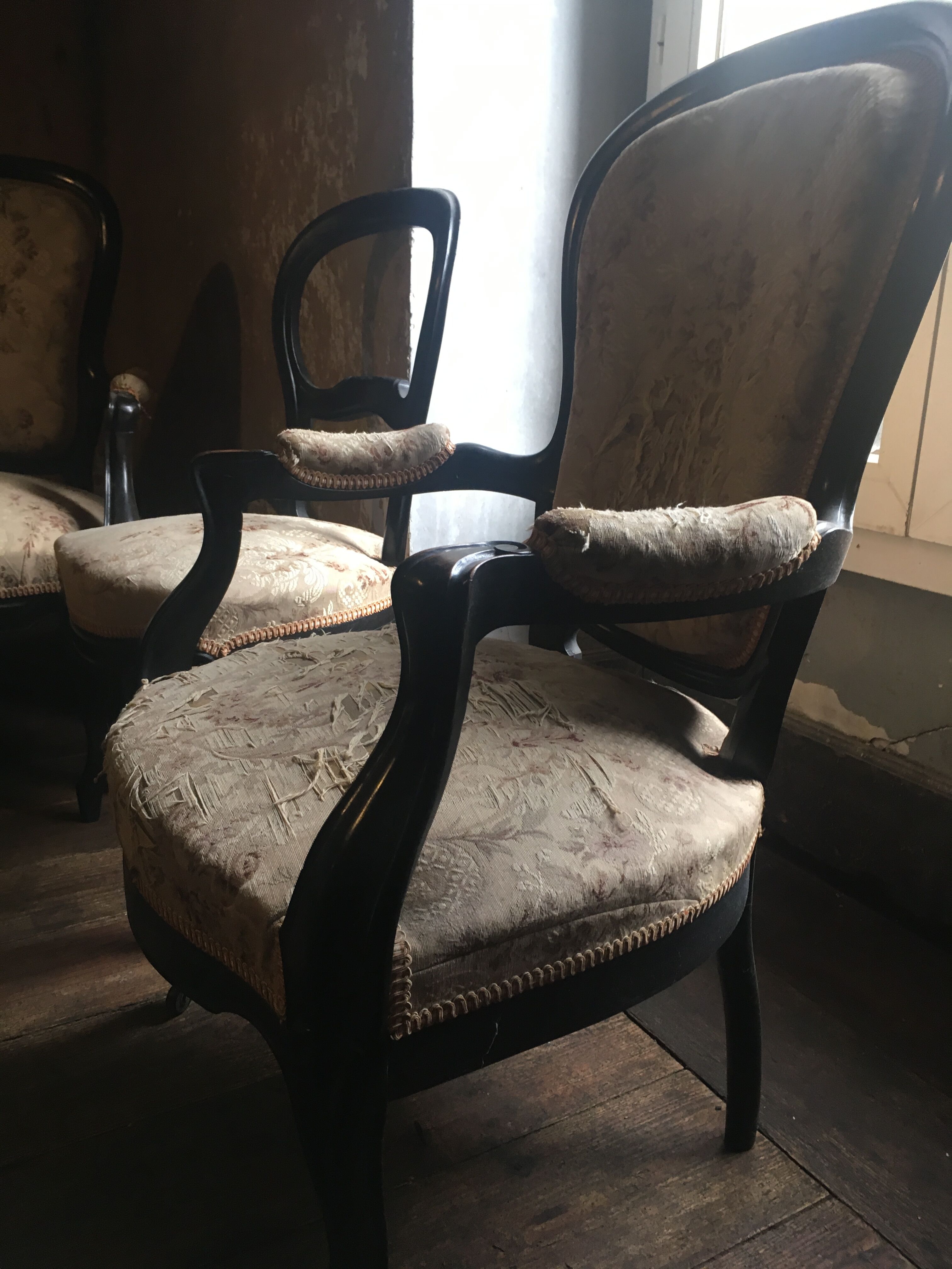 Bench and chairs style Napoleon III