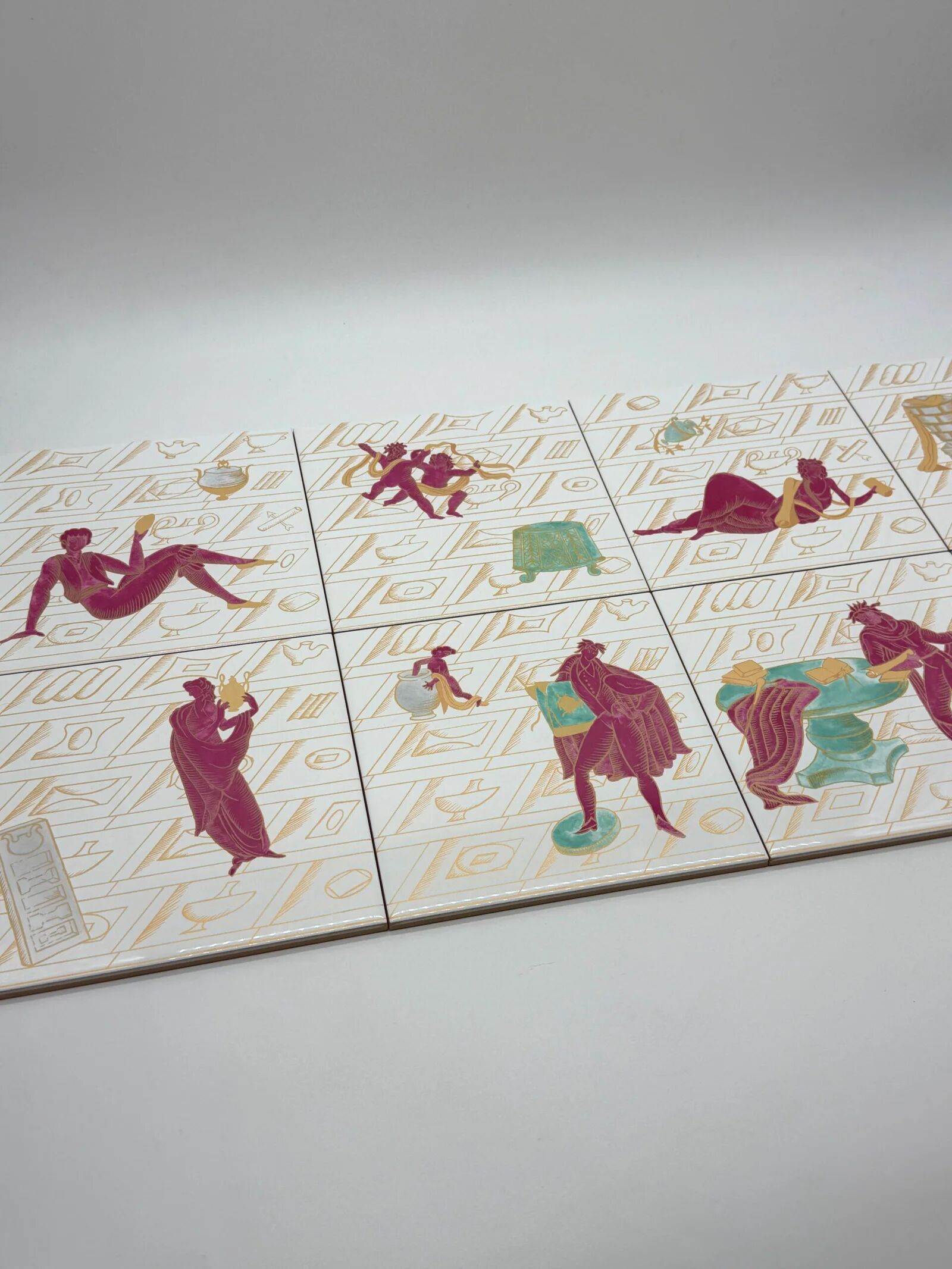 Gio Ponti ceramics — "The Classical Conversation", 1980s