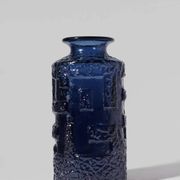 Göte Augustsson Massive Dark Cobalt Glass Vase, For Ruda Glasbruk, 1960s