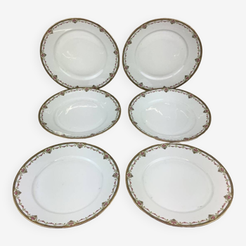 6 Limoges porcelain dinner plates