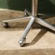 Wilkhahn swivel office chair, 1970s, chrome metal and leather