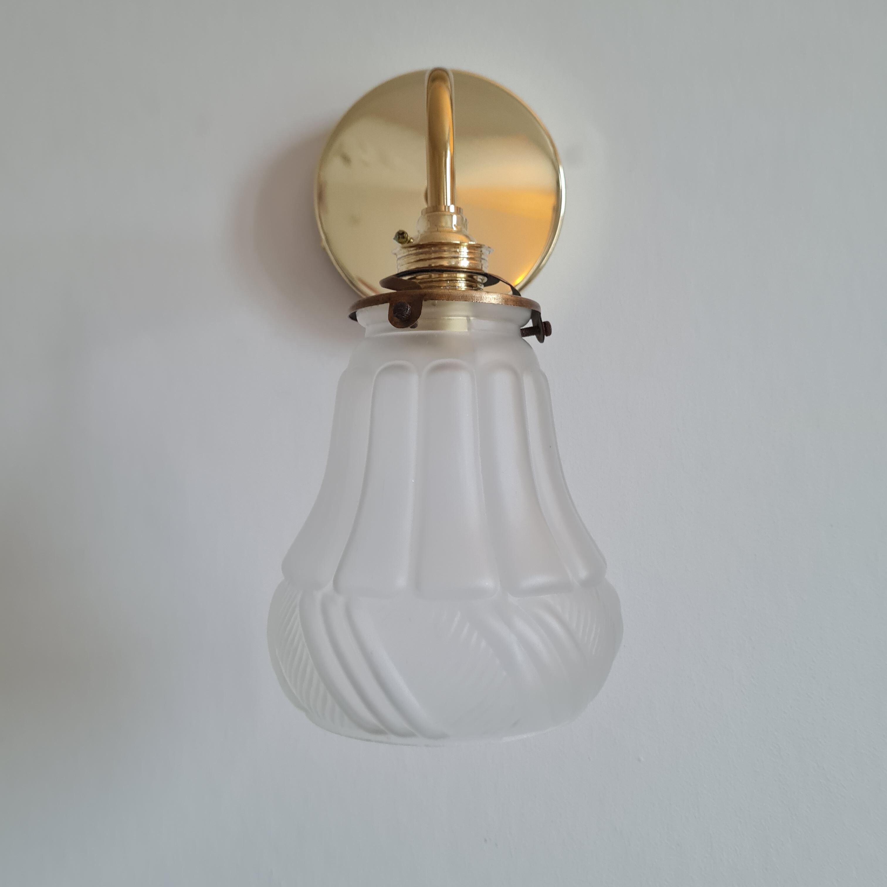 Vintage glass globe wall lamp