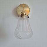 Vintage glass globe wall lamp