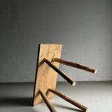 Rustic carved wood bench | Belgium | 1900s