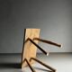 Rustic carved wood bench | Belgium | 1900s