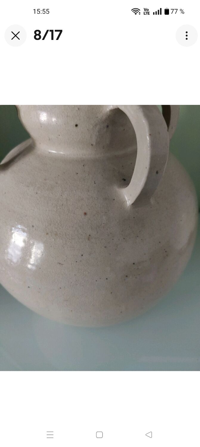 Betzy augeron (1882-1976) large ceramic vase / glazed stoneware 1930 lol-