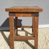 Oak workshop stool with grip