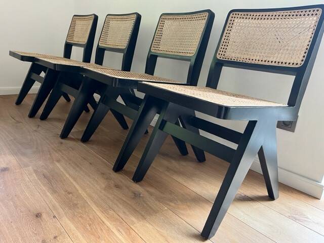 rattan and wood bistro chair