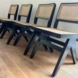 rattan and wood bistro chair