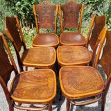 Suite of 6 Viennese bistro chairs from J&J KOHN 1900 ca