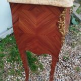 Pair of Louis XV style bedside tables with marble top