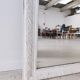 White lacquered wood mirror