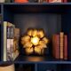 "Masca Italy" flower wall light in gilded metal, 1970.