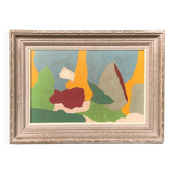Peinture abstraite sur panneau