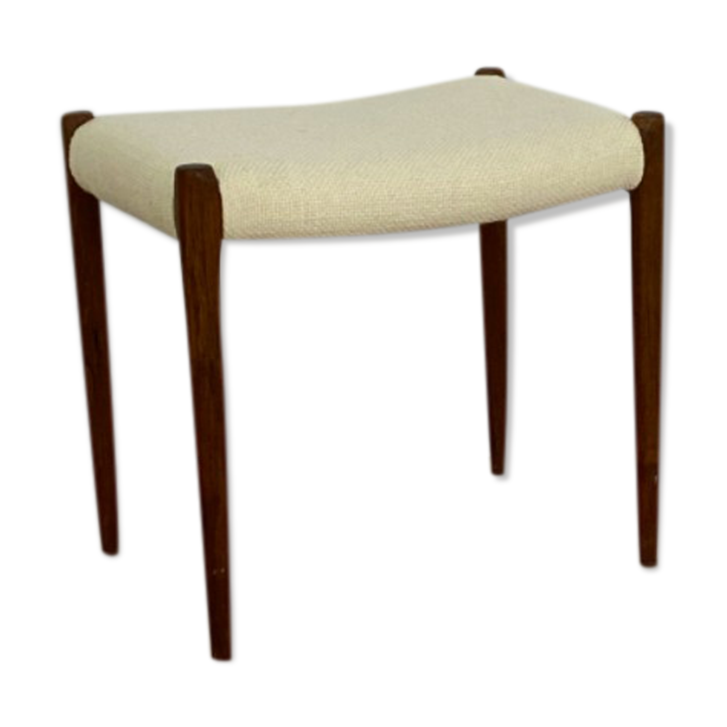 Scandinavian stool Niels Otto Moller in teak buckle