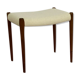 Scandinavian stool Niels Otto Moller in teak buckle