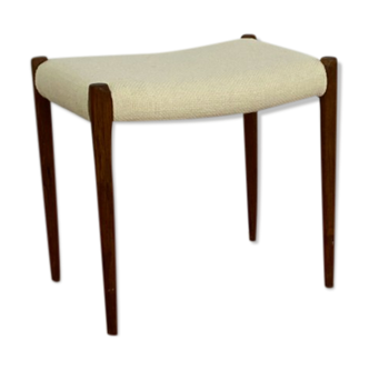 Tabouret scandinave Niels Otto Moller en teck bouclette