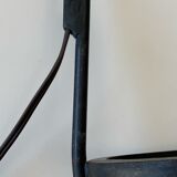 Cocotte lamp in red and black metal, design of the 50s.