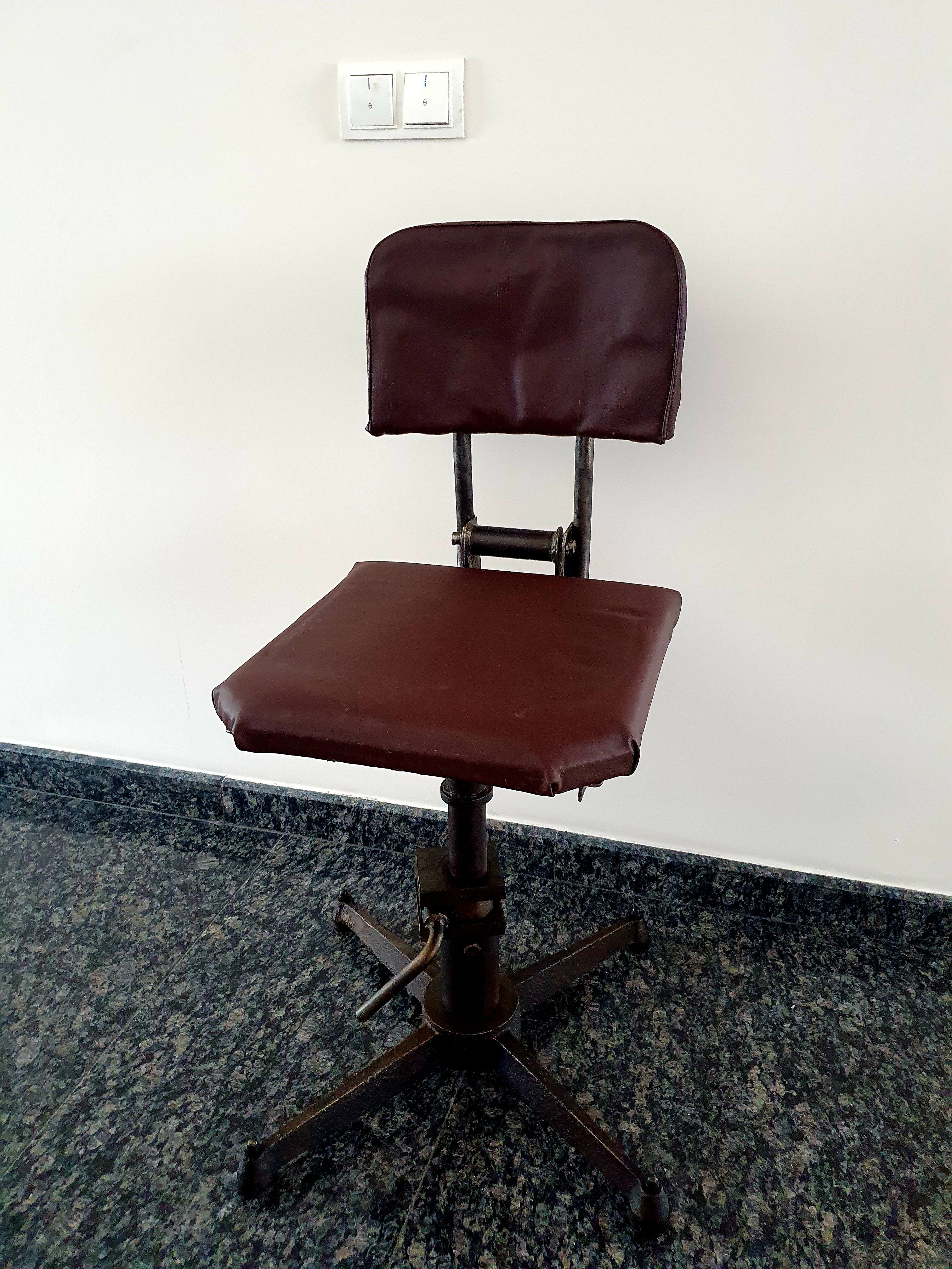 Industrial cast iron chair