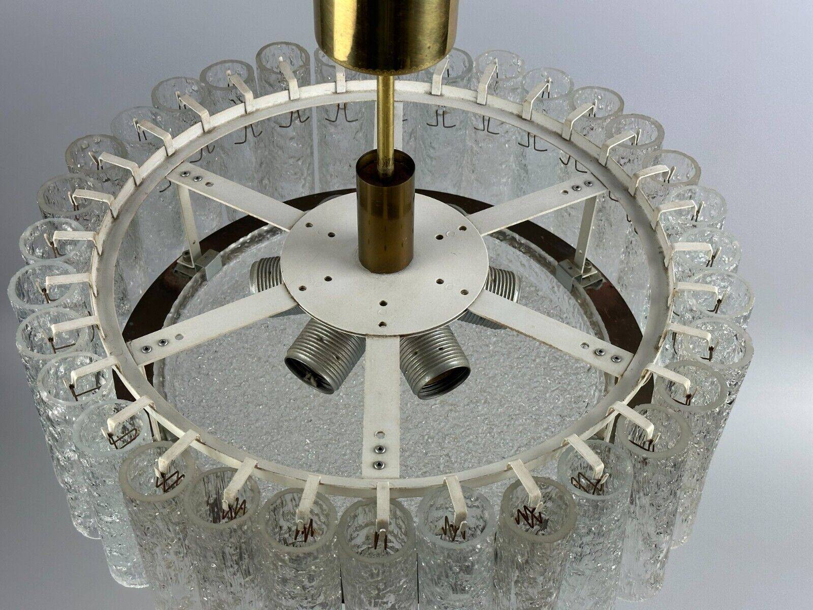 60s 70s chandelier ceiling lamp Doria Leuchten Germany Ice glass design