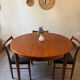 Vintage teak round table NF extendable