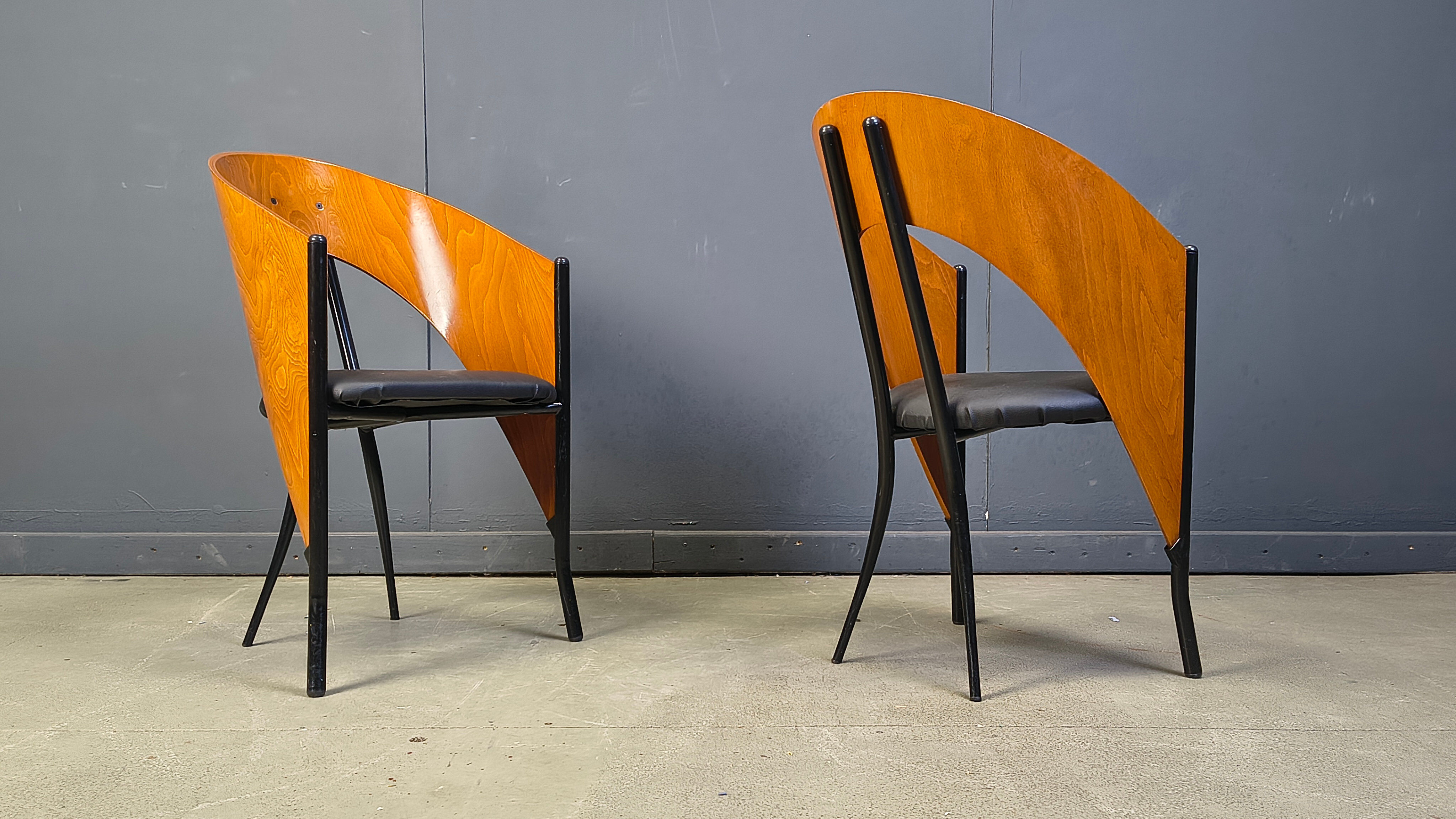 Postmodern Spanish dining chairs, 1980s - set of 4