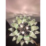 Contemporary Green “Palmette” Murano Glass Belt Chandelier