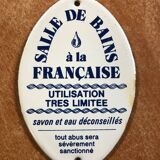 Old Enameled Plate Old French Bathroom