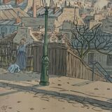 Lithograph by Henri Rivière, Parisian Landscapes, Paris seen from Montmartre