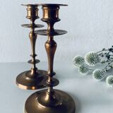 Pair of bronze candlesticks