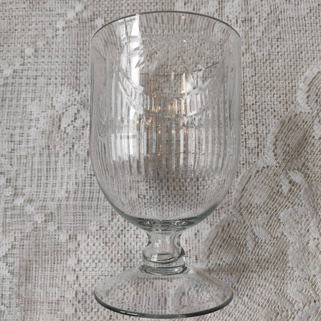 Chiseled crystal vase