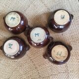 Série de 5 bols en grès