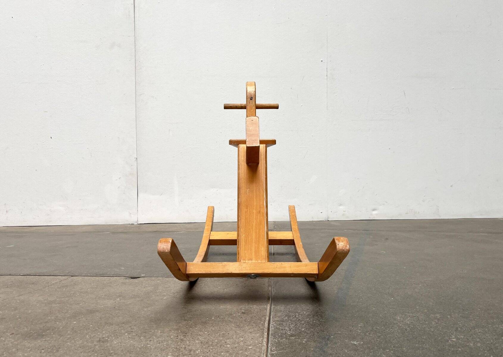 Mid-century wooden rocking horse, 1960s