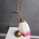 Antique brass and glass paste tulip lamp