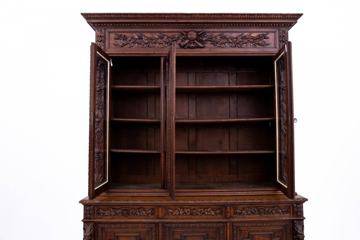 Carved library/sideboard, France, circa 1880.