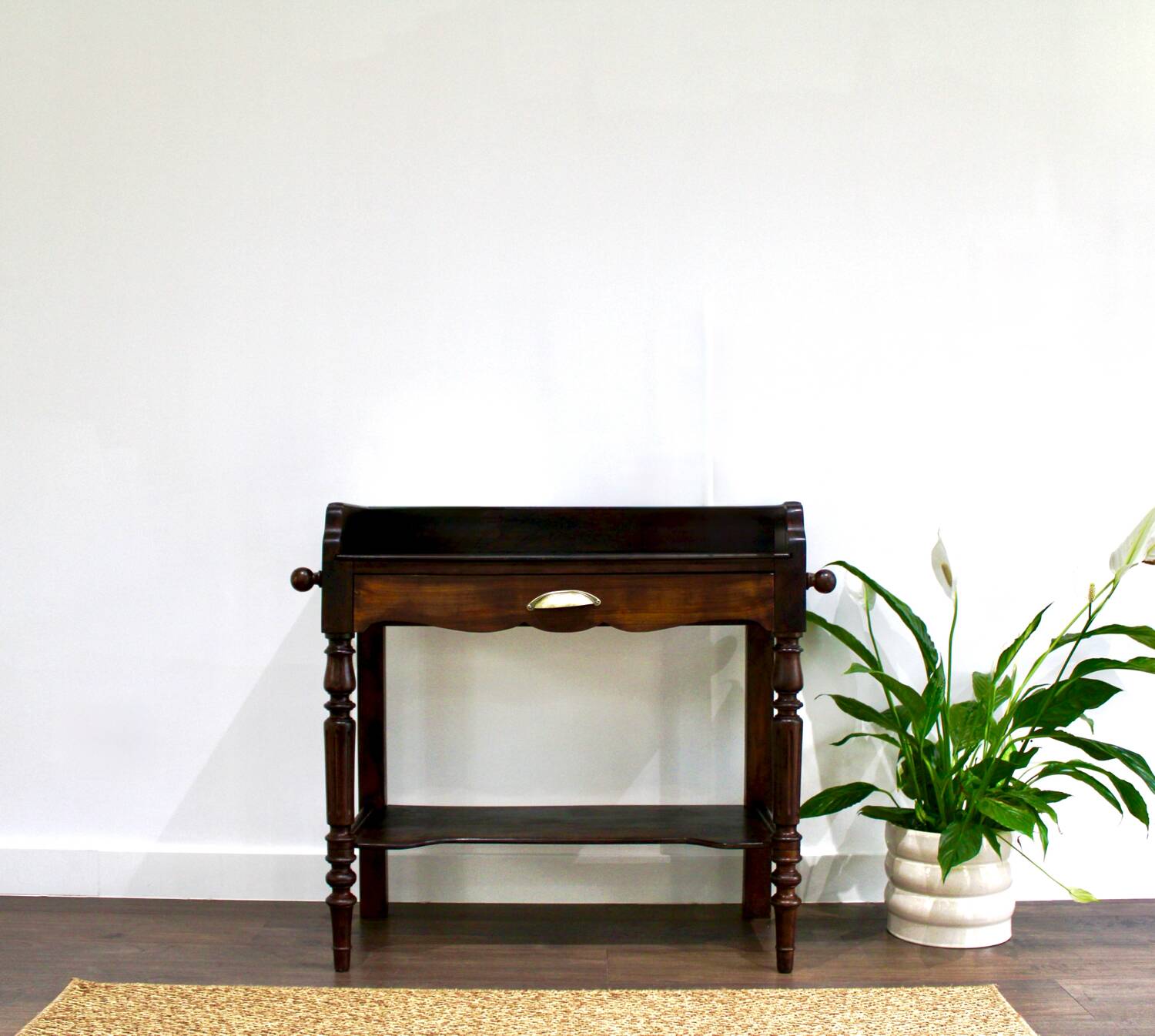 Solid wood serving cart